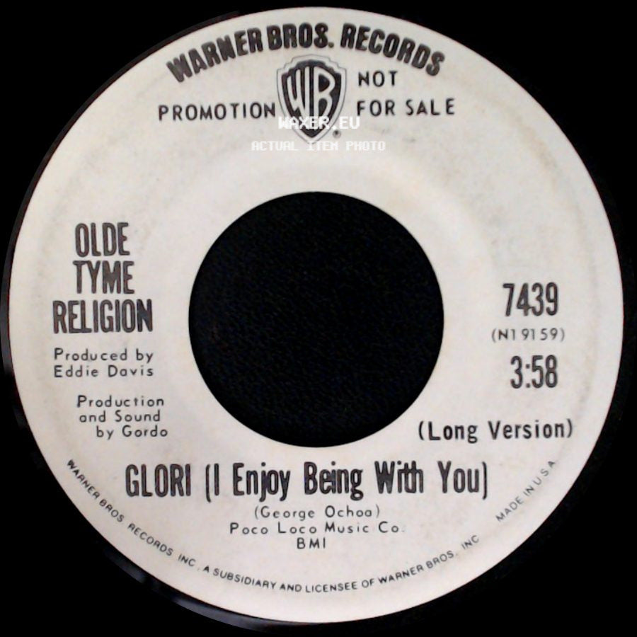 Olde Tyme Religion - Glori (I Enjoy Being With You) / Glori (I Enjoy Being With You) side B