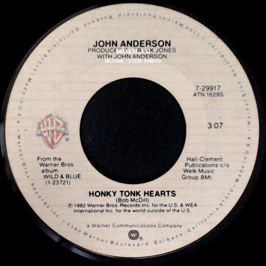 John Anderson - Wild And Blue / Honky Tonk Hearts side B