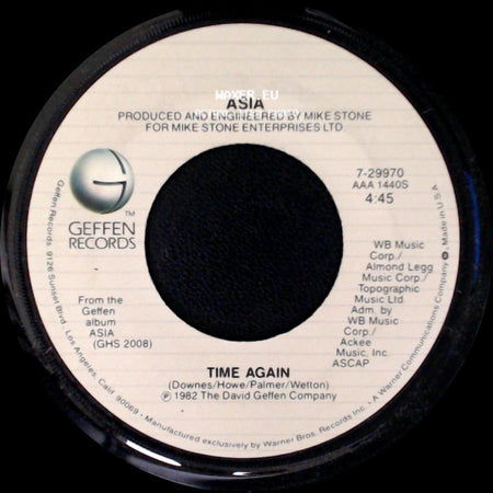 Asia - Time Again / Only Time Will Tell side A