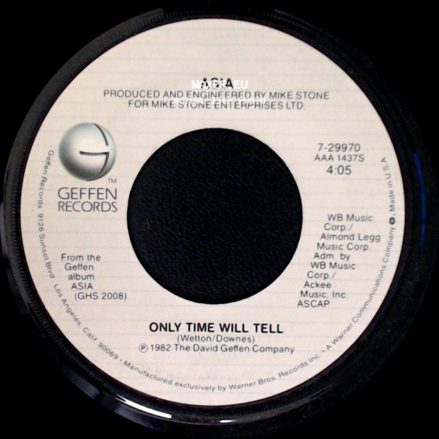 Asia - Time Again / Only Time Will Tell side B