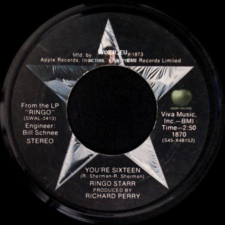 Ringo Starr - Devil Woman / You're Sixteen side B