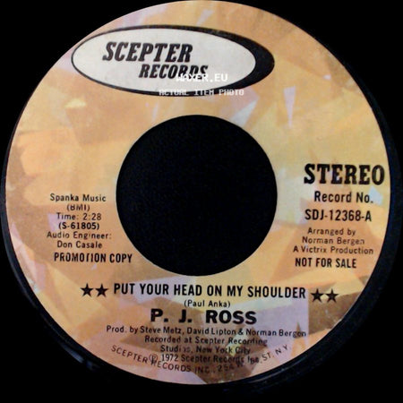 P. J. Ross - Put Your Head On My Shoulder / When You Told Me side A