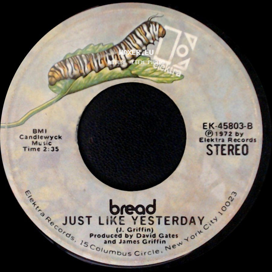 Bread - The Guitar Man / Just Like Yesterday side B