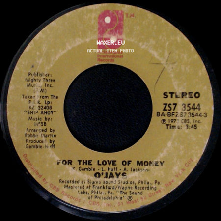 O'jays - People Keep Tellin' Me / For The Love Of Money side B