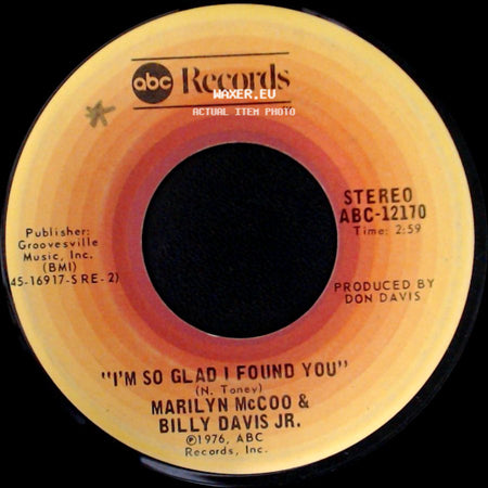 Marilyn Mccoo & Billy Davis Jr. - I'm So Glad I Found You / I Hope We Get To Love In Time side A