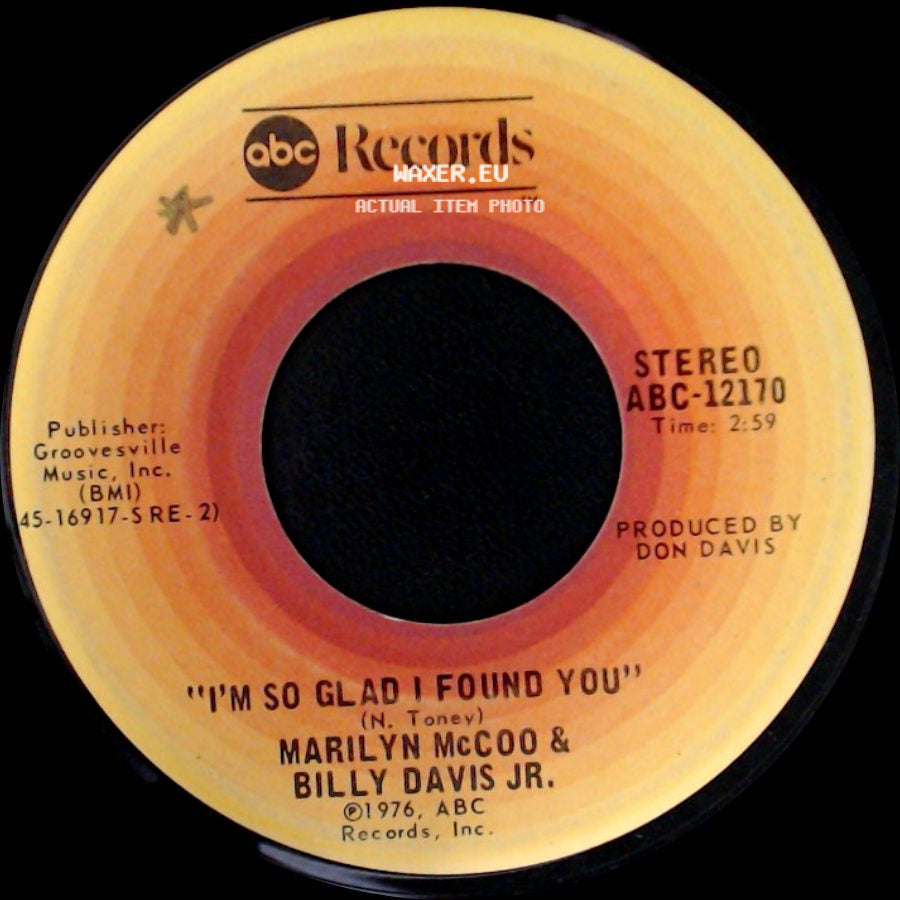 Marilyn Mccoo & Billy Davis Jr. - I'm So Glad I Found You / I Hope We Get To Love In Time side A