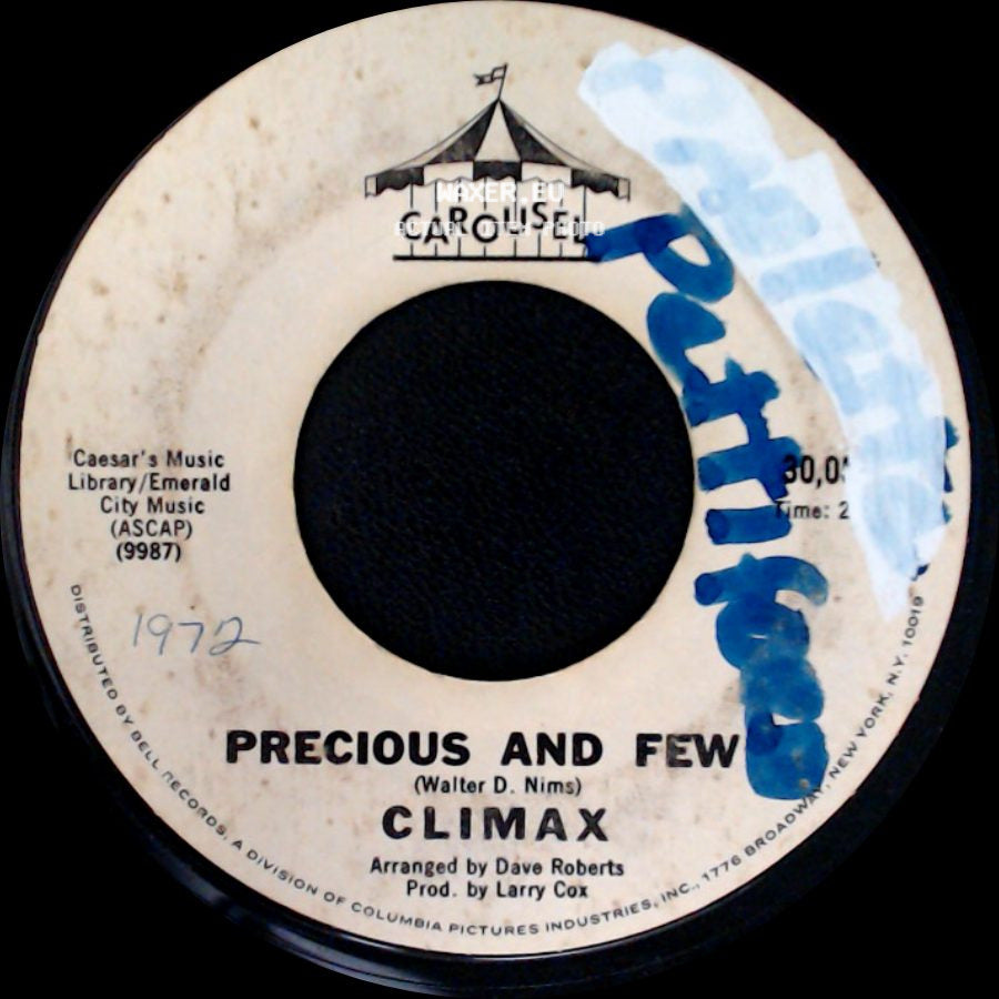 Climax - Park Preserve / Precious And Few side B