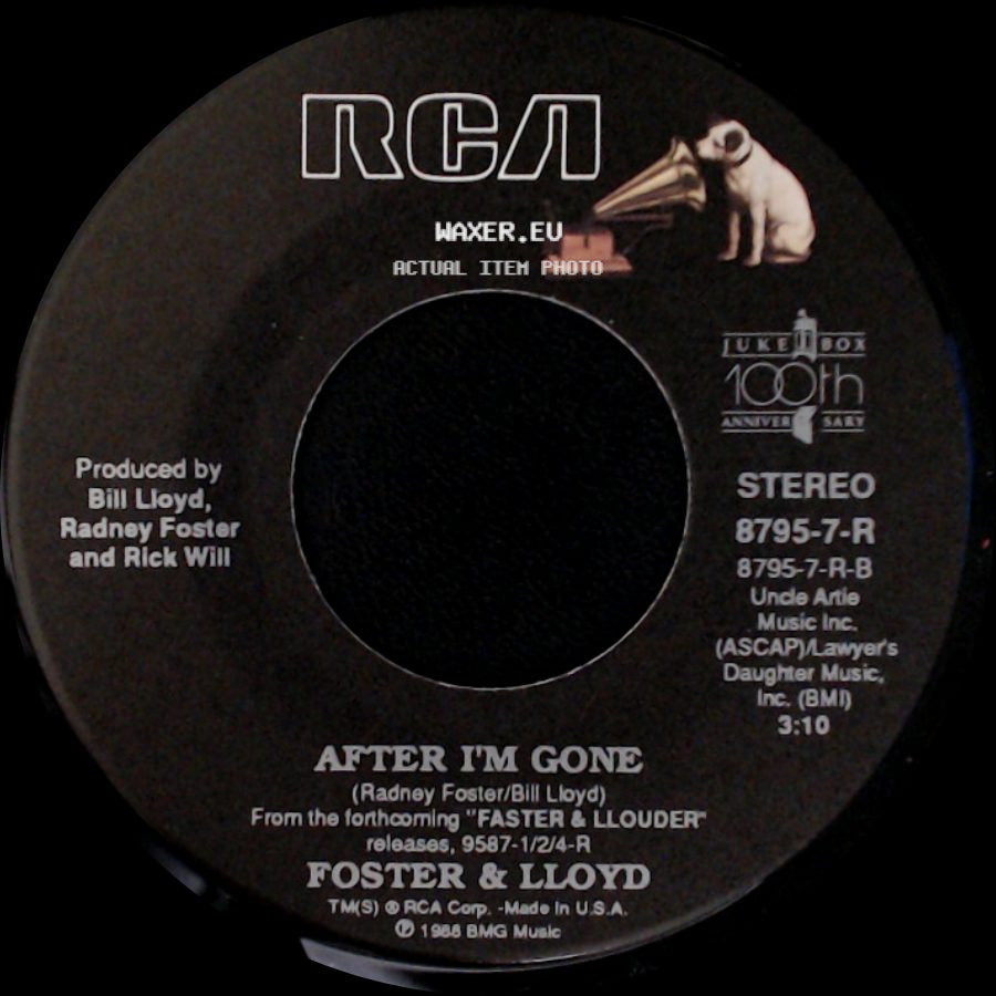Foster & Lloyd - Fair Shake / After I'm Gone side B