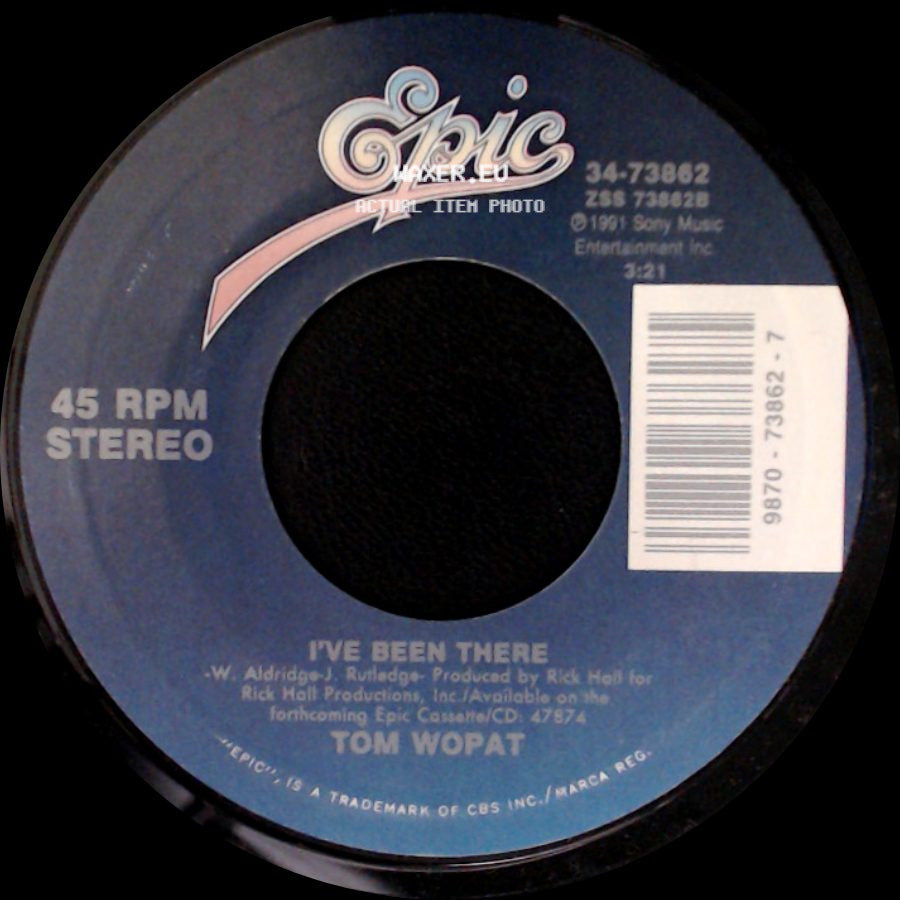 Tom Wopat - Too Many Honky Tonks (On My Way Home) / I've Been There side B