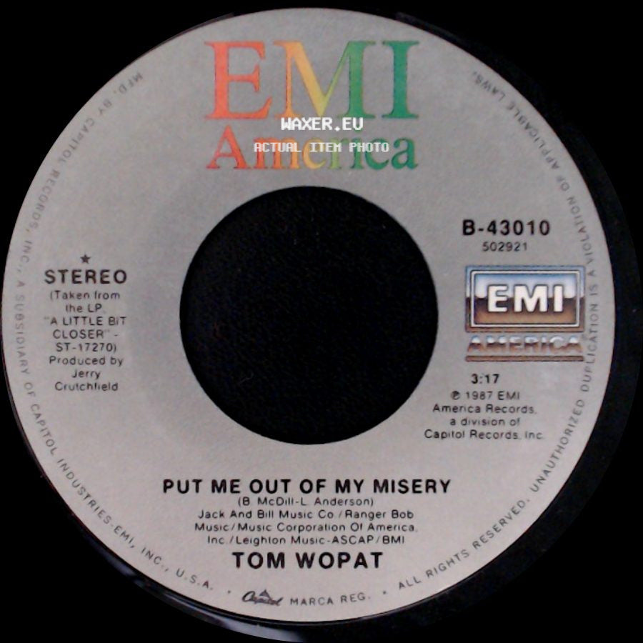 Tom Wopat - Put Me Out Of My Misery / Daylight Loving Time side A
