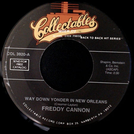 Freddy Cannon - Action / Way Down Yonder In New Orleans side B