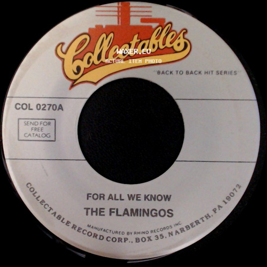 The Flamingos - That's Why I Love You / For All We Know side B
