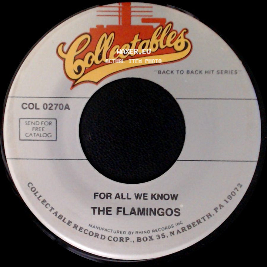 The Flamingos - That's Why I Love You / For All We Know side B