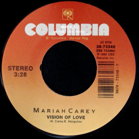 Mariah Carey - Unknown Title A / Vision Of Love side B