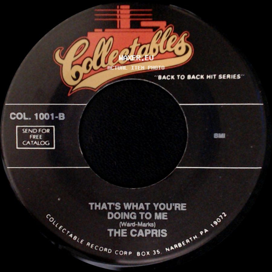 The Capris - That's What You're Doing To Me / God Only Knows side A