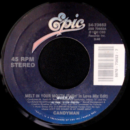 Candyman - Melt In Your Mouth (Fallin' In Love Mix Edit) / The Mack Is Back side A