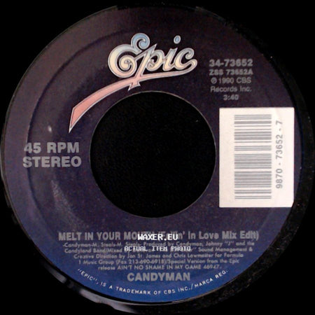 Candyman - The Mack Is Back / Melt In Your Mouth (Fallin' In Love Mix Edit) side B