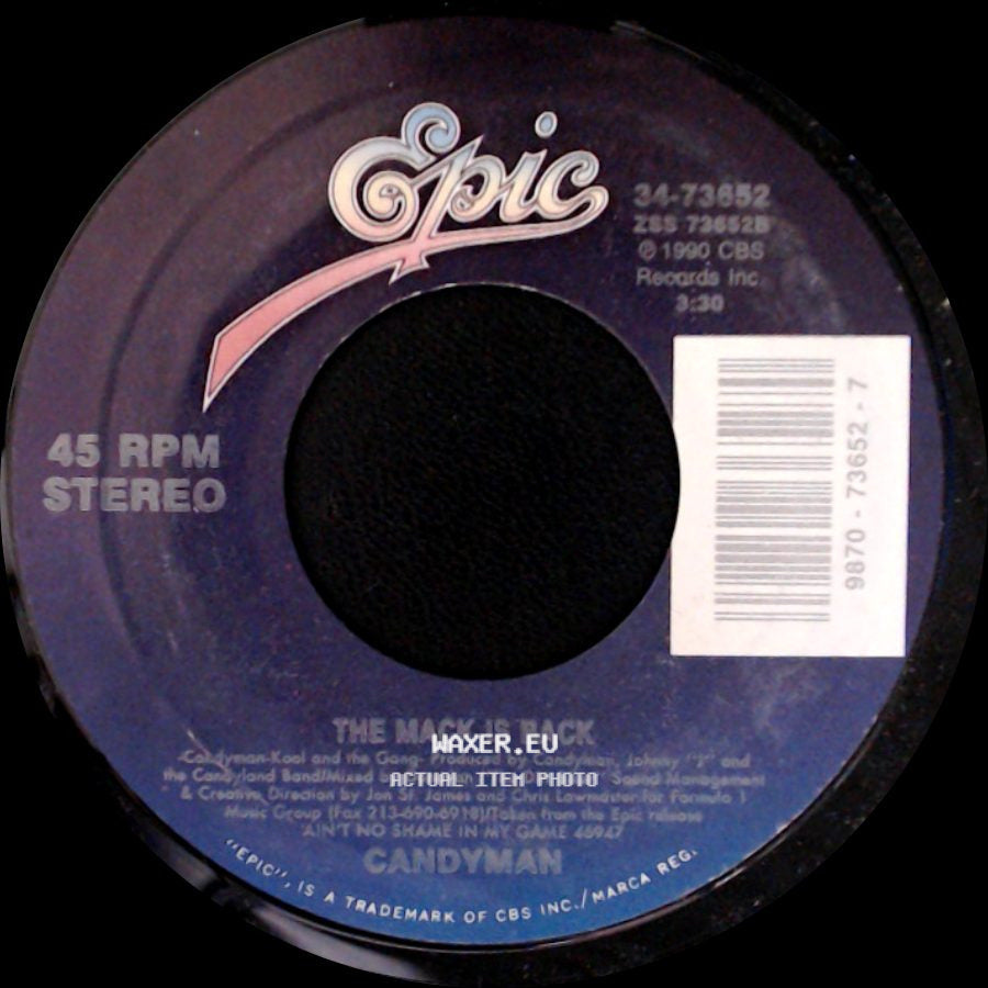 Candyman - The Mack Is Back / Melt In Your Mouth (Fallin' In Love Mix Edit) side A