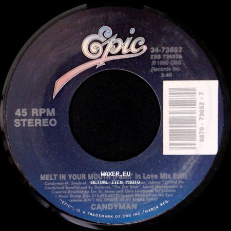 Candyman - Melt In Your Mouth (Fallin' In Love Mix Edit) / The Mack Is Back side A
