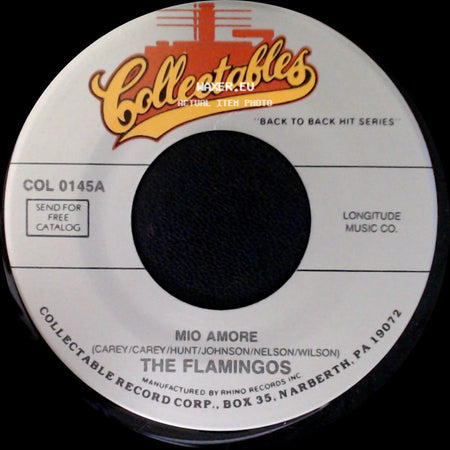 The Flamingos - (They're Writing Songs Of Love) But Not For Me / Mio Amore side B