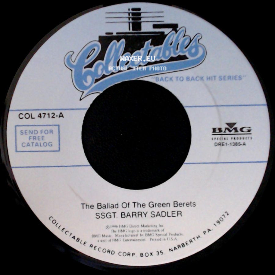 Ssgt. Barry Sadler - The "A" Team / The Ballad Of The Green Berets side B
