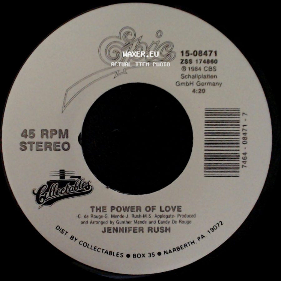 Jennifer Rush - The Power Of Love / Flames Of Paradise (Duet With Elton John) side A