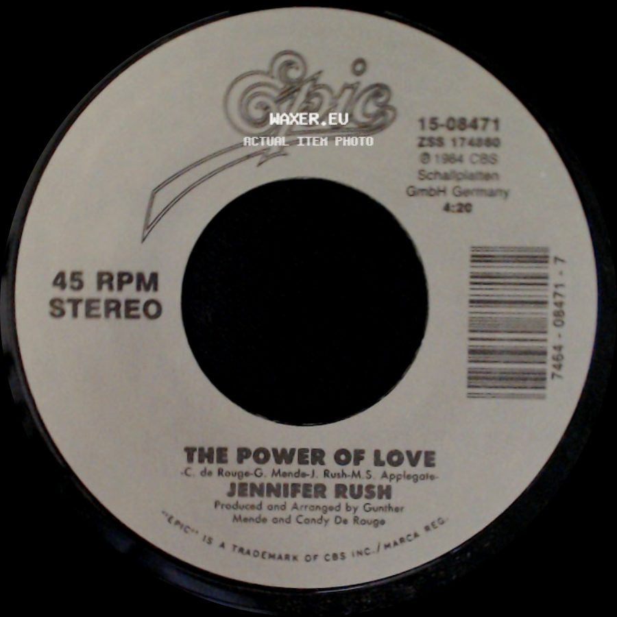 Jennifer Rush - Flames Of Paradise (Duet With Elton John) / The Power Of Love side B