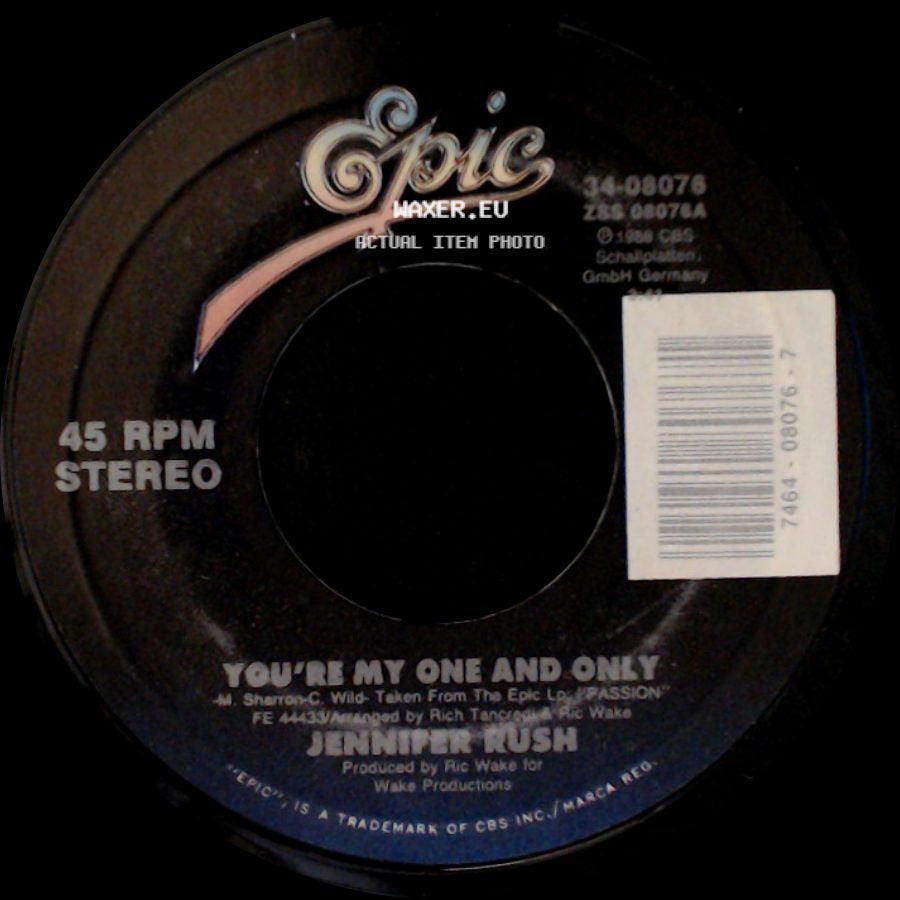Jennifer Rush - You're My One And Only / Rain Coming Down On Me side A