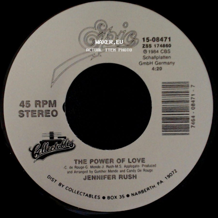 Jennifer Rush - The Power Of Love / Flames Of Paradise (Duet With Elton John) side A