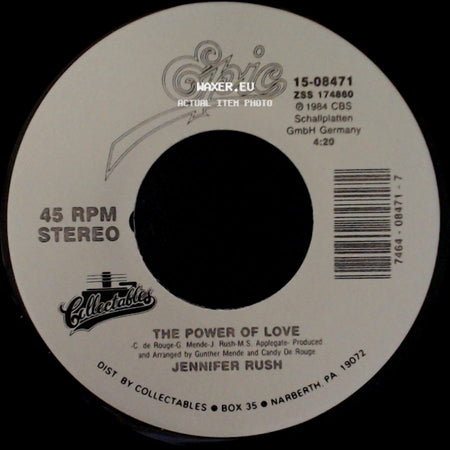 Jennifer Rush - The Power Of Love / Flames Of Paradise (Duet With Elton John) side A