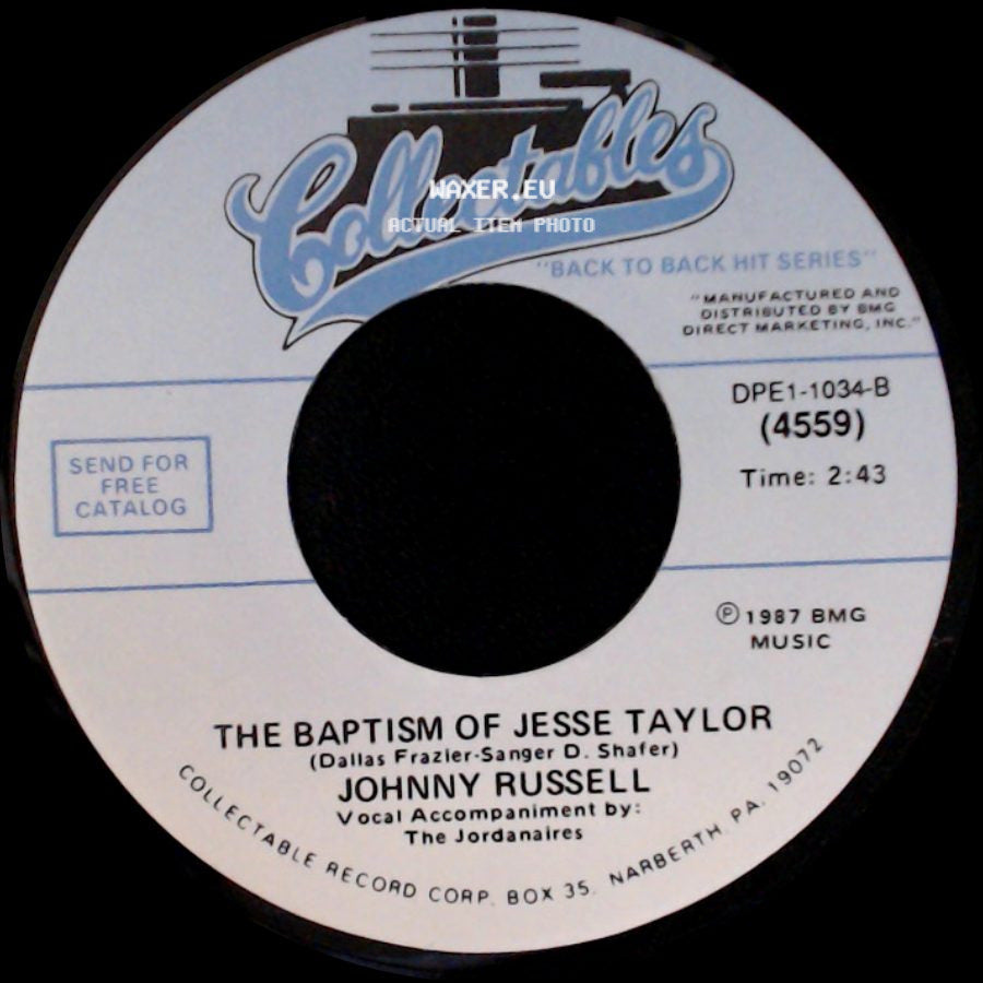 Johnny Russell - The Baptism Of Jesse Taylor / Rednecks, White Socks And Blue Ribbon Beer side A