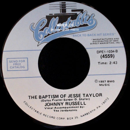 Johnny Russell - The Baptism Of Jesse Taylor / Rednecks, White Socks And Blue Ribbon Beer side A