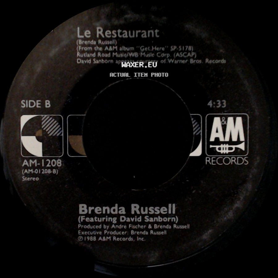 Brenda Russell / Brenda Russell (Featuring David Sanborn) - Gravity Remix / Le Restaurant side B