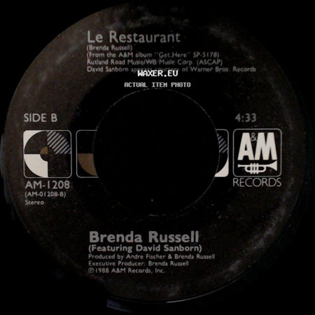 Brenda Russell / Brenda Russell (Featuring David Sanborn) - Gravity Remix / Le Restaurant side B