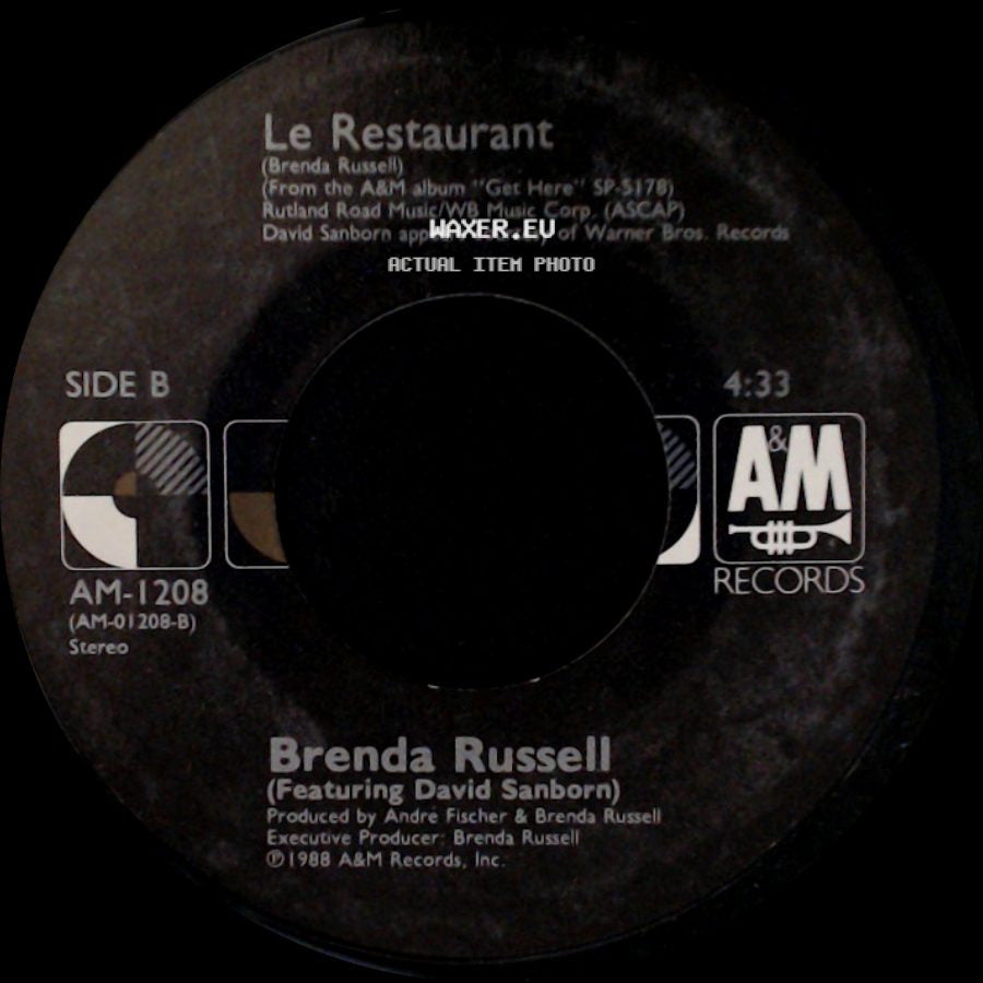 Brenda Russell / Brenda Russell (Featuring David Sanborn) - Gravity Remix / Le Restaurant side B