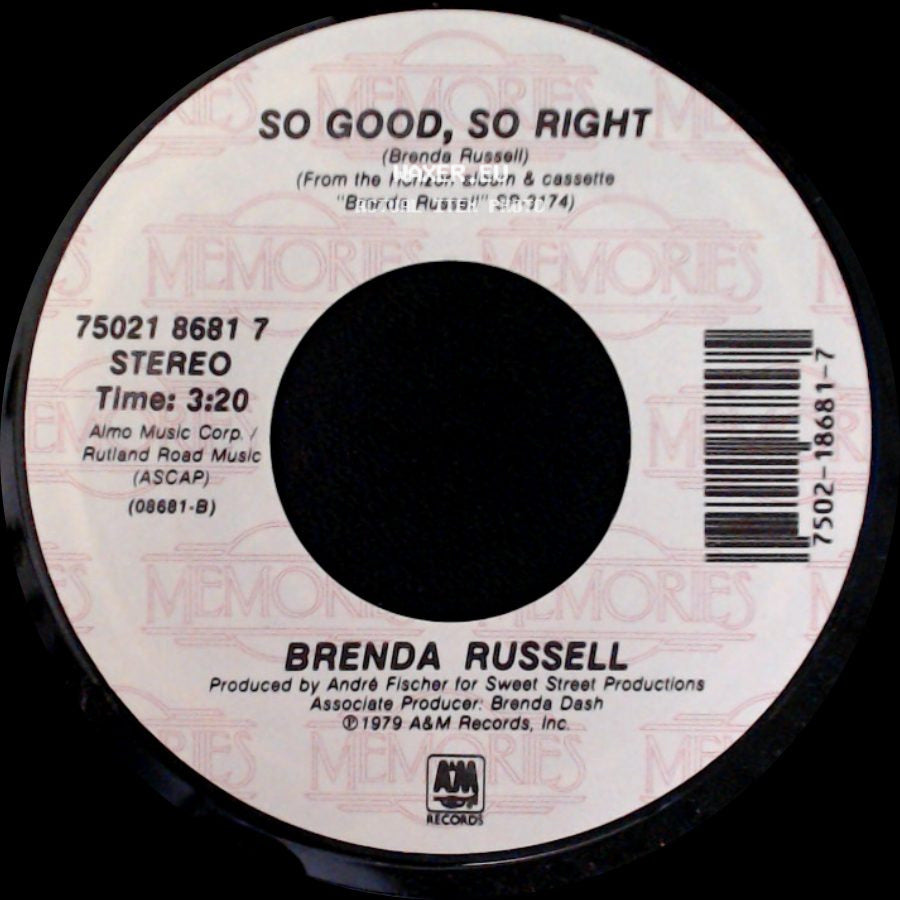 Brenda Russell - So Good, So Right / Piano In The Dark (Cry Just A Little) side A