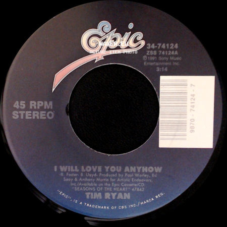 Tim Ryan - I Will Love You Anyhow / Heartache Goin' Downtown Tonight side A