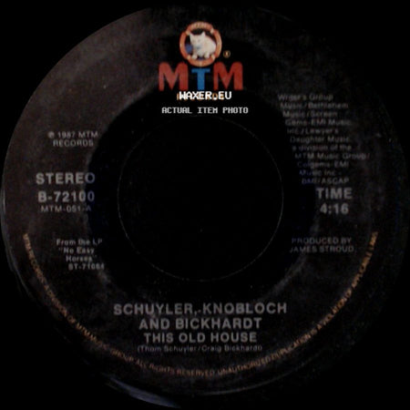 Schuyler, Knobloch And Bickhardt - Living Without You / This Old House side B