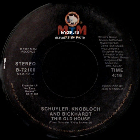 Schuyler, Knobloch And Bickhardt - This Old House / Living Without You side A