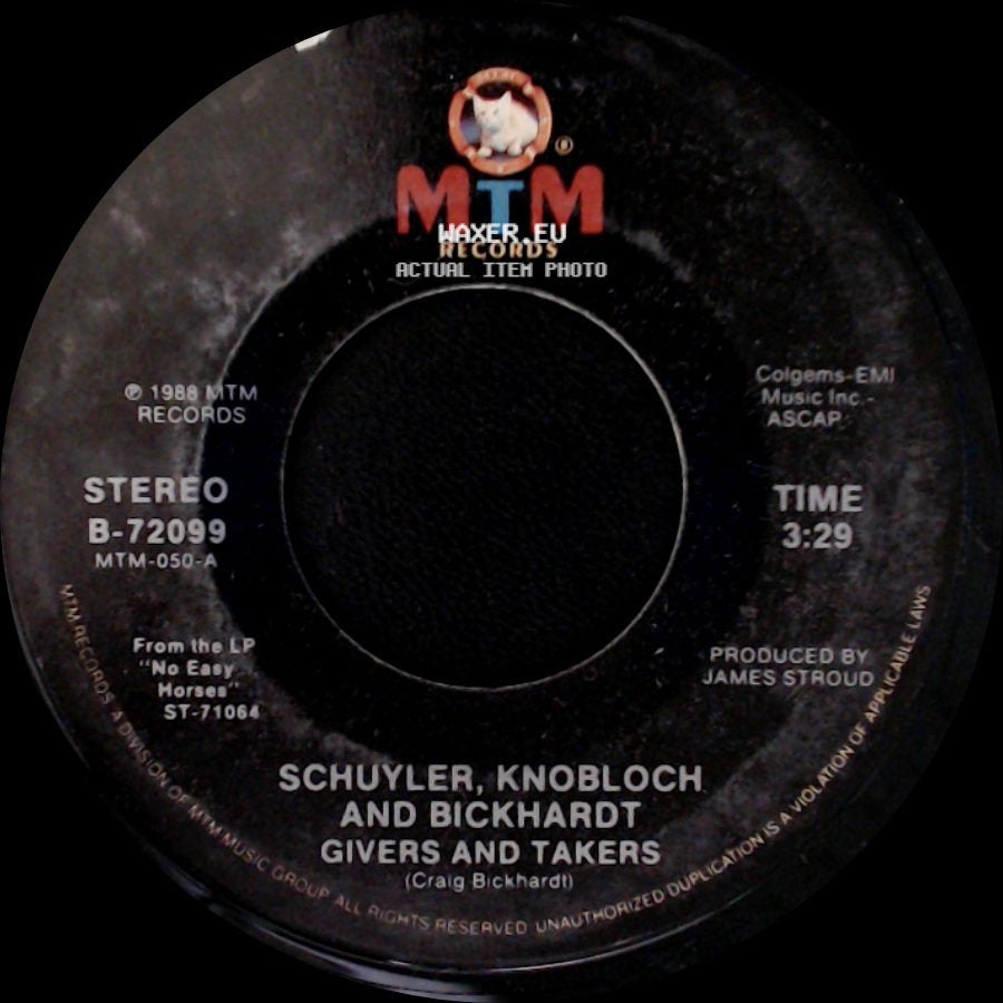 Schuyler, Knobloch And Bickhardt - People Still Fall In Love / Givers And Takers side B