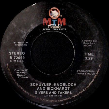 Schuyler, Knobloch And Bickhardt - People Still Fall In Love / Givers And Takers side B