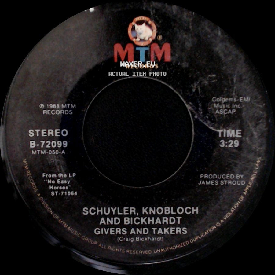Schuyler, Knobloch And Bickhardt - People Still Fall In Love / Givers And Takers side B