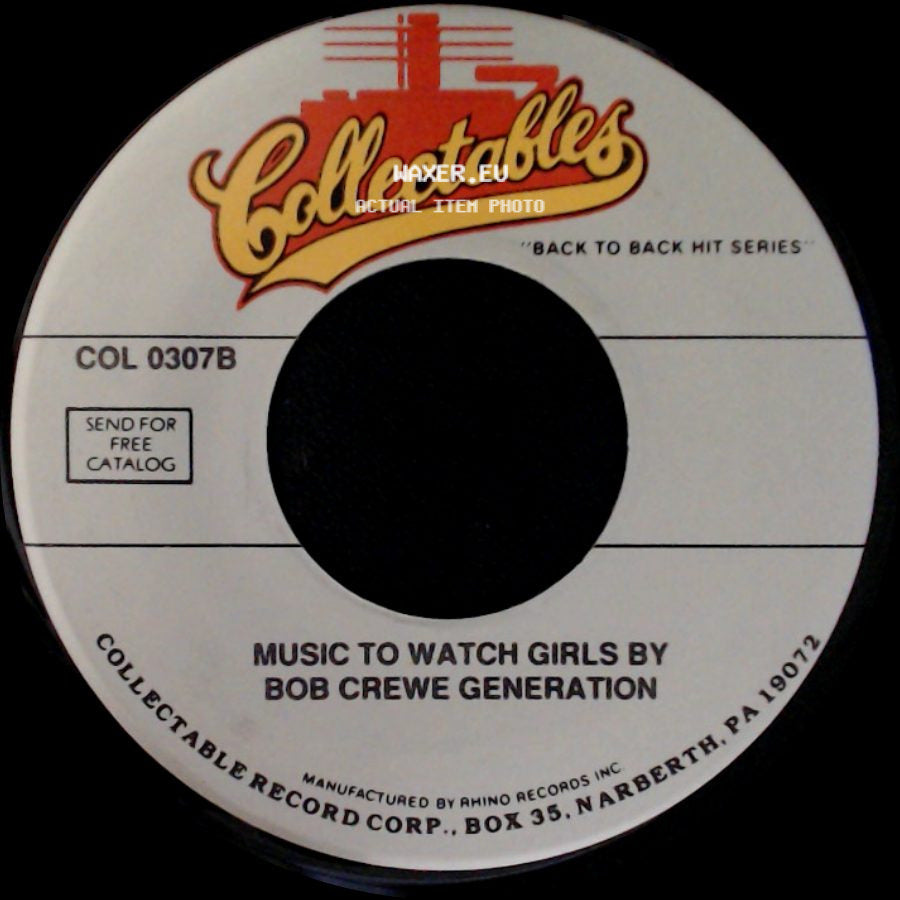 Mitch Ryder And The Detroit Wheels / Bob Crewe Generation - Sock It To Me Baby / Music To Watch Girls By side B