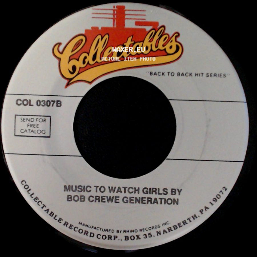 Mitch Ryder And The Detroit Wheels / Bob Crewe Generation - Sock It To Me Baby / Music To Watch Girls By side B