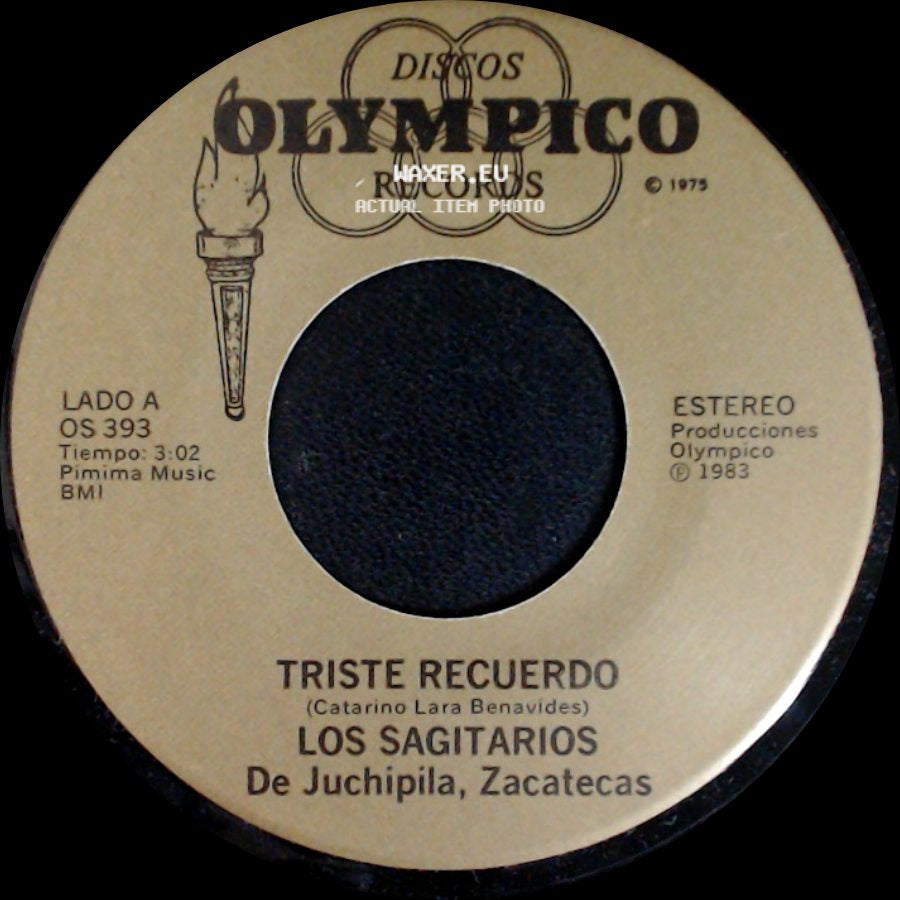 Los Sagitarios De Juchipila, Zacatecas / Los Sagitarios - Triste Recuerdo / Llanto Y Mas Llanto side A