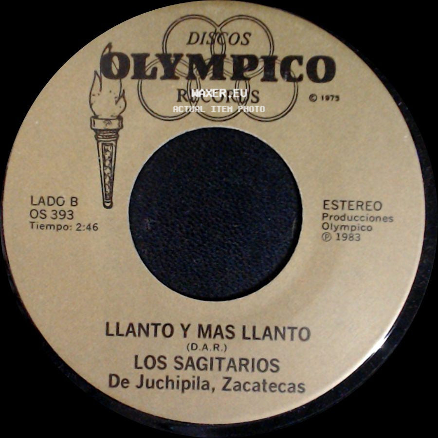 Los Sagitarios De Juchipila, Zacatecas / Los Sagitarios - Triste Recuerdo / Llanto Y Mas Llanto side B