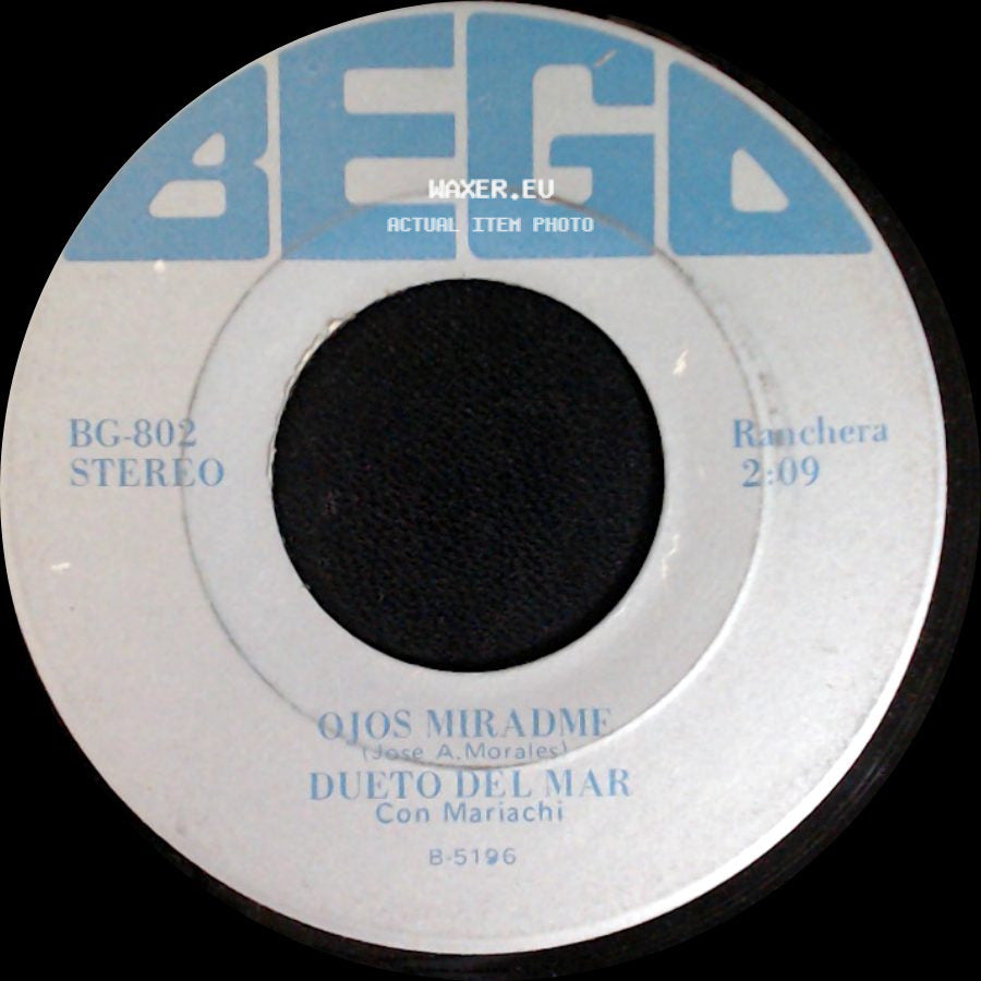 Dueto Del Mar - Todito El Año / Ojos Miradme side B