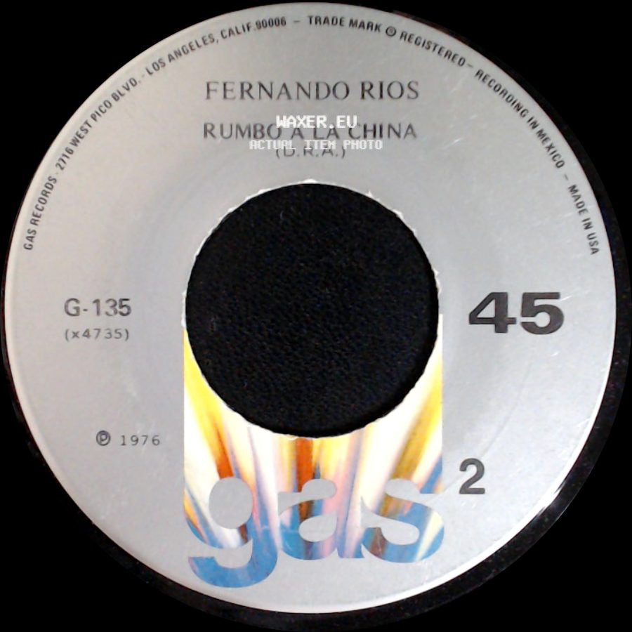 Fernando Rios - Que Se Cierren Las Cantinas / Rumbo A La China side B