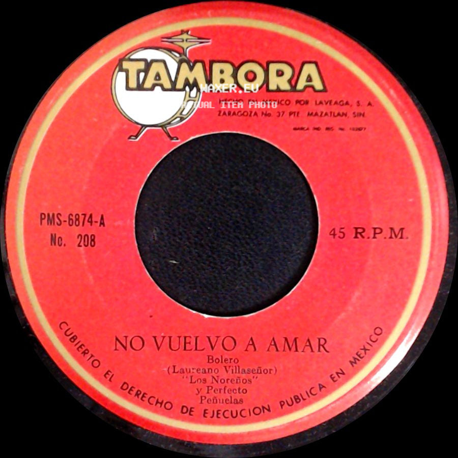 Perfecto Peñuelas - No Vuelvo A Amar / Adrede Fue side A