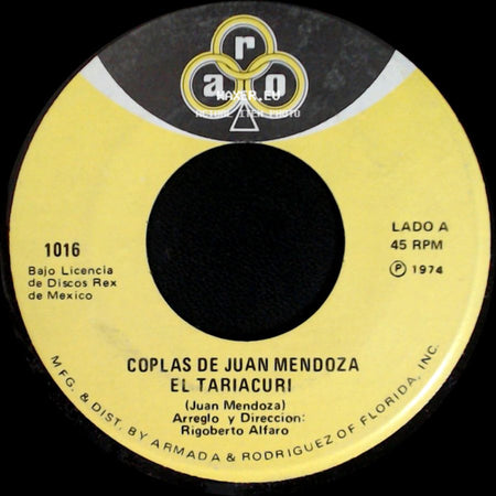 El Tariacuri / Juan Mendoza - Coplas De Juan Mendoza / Mi Tierra Caliente side A
